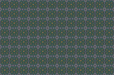 Mor, gri ve yeşil renklerde zarif bir barok şablonu. Raster Damaske kusursuz desen. Klasik lüks damaske süsü, kraliyet Victoria dönemi duvar kağıtları, tekstil, ambalaj.