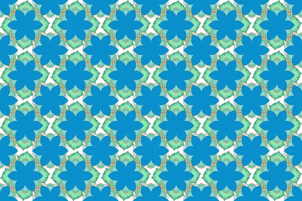 Grafisch Modernes Muster Geometrisches Blattornament Nahtlose Abstrakte Blumenmuster Blauen Und — Stockfoto
