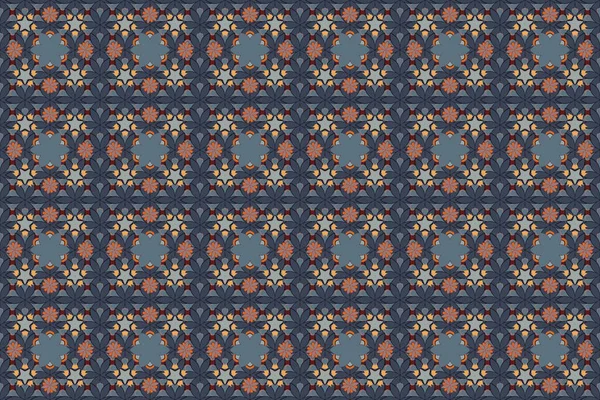 Graphic print. Small floral seamless pattern. Delicate little flowers in blue, gray and pink colors.