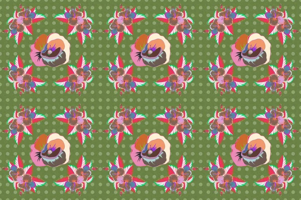 자연적 기본색 패턴이야 가시없는 꽃무늬는 사이트 포장지에 수있다 디자인 래스터 — 스톡 사진