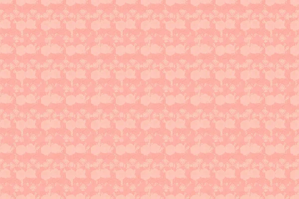 Seamless Pattern Bouquets Beige Orange Pink Roses Raster Illustration — Stock Photo, Image
