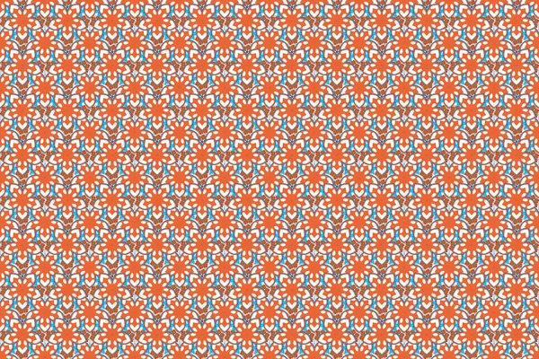 Sanft Romantisch Nahtlos Naive Blume Grau Beige Und Orange Farben — Stockfoto