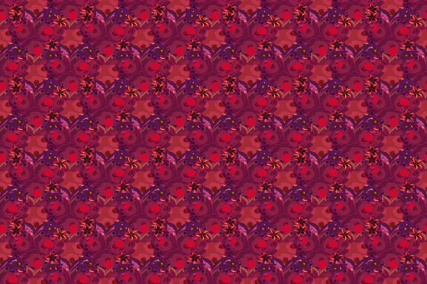 Fondo Floral Patrón Trama Sin Costuras Colores Rojo Púrpura Magenta —  Fotos de Stock