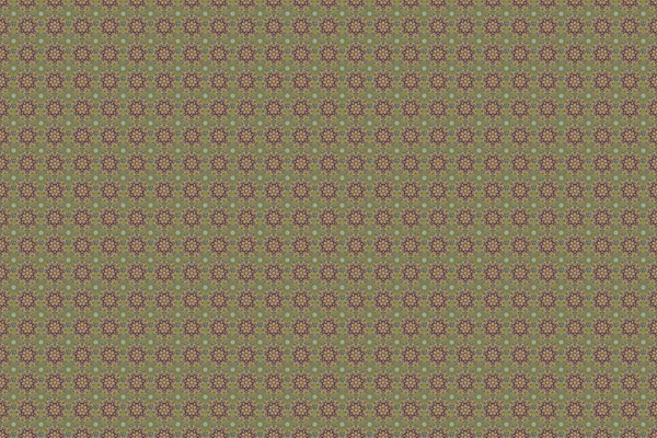 Kwiatowy Bezszwowy Wzór Płynne Tło Brązowa Zielono Szara Ozdoba Tapeta — Zdjęcie stockowe