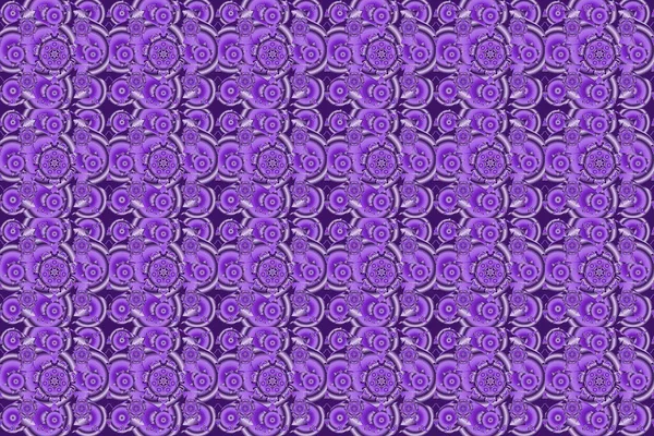 シームレスな背景 グランジスタイル バイオレットと紫のダマスクペイズリー壁紙 ラスターイラスト — ストック写真