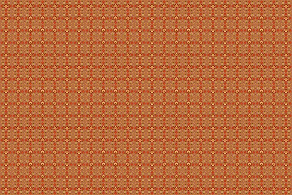 Цветочные Обои Оранжевого Желтого Коричневого Цвета Декоративный Орнамент Ткани Текстиля — стоковое фото