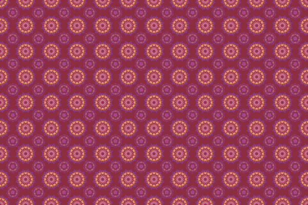 マゼンタ ピンク色のバロックヴィンテージのダマスクシームレスパターン ラスターイラスト 高級古典的な装飾 繊維や生地のための王室の勝利のテクスチャ — ストック写真