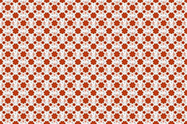 Modernes Geometrisches Nahtloses Muster Mit Roten Blauen Und Orangefarbenen Wiederholungselementen — Stockfoto