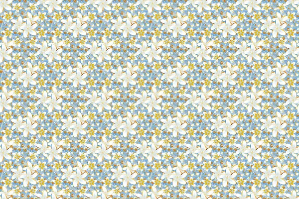 Abstract Elegance Seamless Pattern Floral Motifs Green Blue Yellow Colors — Stock Photo, Image