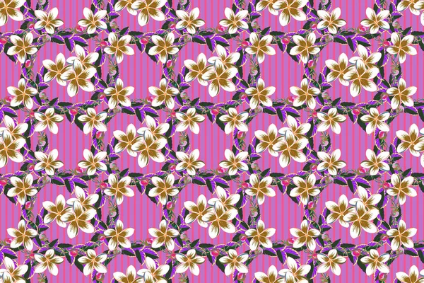 Patrón Floral Sin Costuras Con Flores Estilizadas Colores Rosa Violeta — Foto de Stock