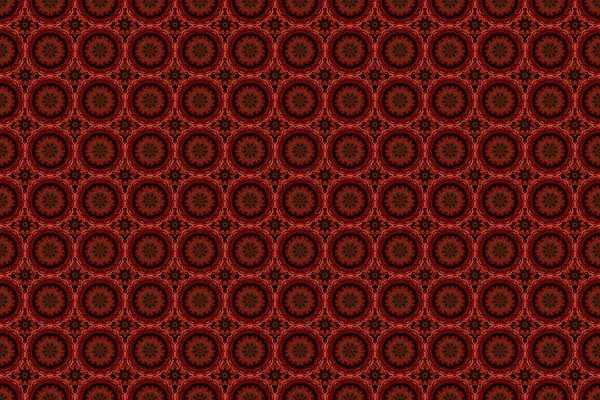 Damask Seamless Floral Pattern Red Colors Raster Illustration — Stock Photo, Image