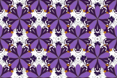 Lüks süs eşyasıyla kusursuz desen. Raster illüstrasyonu. Mavi, mor ve mor elementli zarif Noel Poster Şablonu.