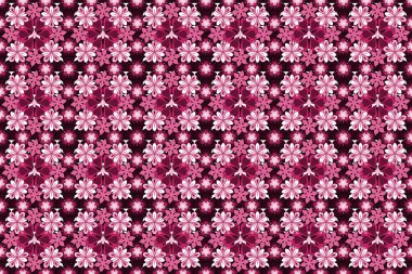 Raster Kızılderili çiçek desenli paisley patten. Tebrik etmek ya da kartvizit, fon, kumaş ya da tekstil için kullanılabilir. Etnik havlu, kına tarzı. Pembe ve mor renklerde kusursuz bir süs..