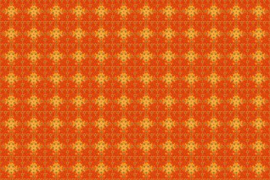 Dekorasyon ve tasarım için güzel bir desen. Enfes bir desen, çiçekli suluboya bir eskiz, klasik tarzda. Sarı, kırmızı ve turuncu renkli moda baskı. Çiçeklerle sulu boya deseni.