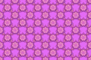 Kartlar için dekoratif arka plan, davetiyeler, menekşe, morumsu ve pembe renkli web tasarımı. Retro dijital kağıt. Raster kusursuz geometrik desenler. Eski dokular.