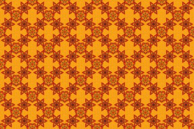 Raster illüstrasyonu. Sarı, turuncu ve kırmızı renklerle çiz. Canlı yineleme - Basit, pürüzsüz desen yapmak için herhangi bir hatları doldurmak için kullanın.