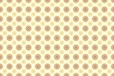 Doğulu, süslü. Sarı, turuncu ve bej renklerinde pürüzsüz desenler. Halılar, tekstil, duvar kağıtları ve herhangi bir yüzey için şablonlar.