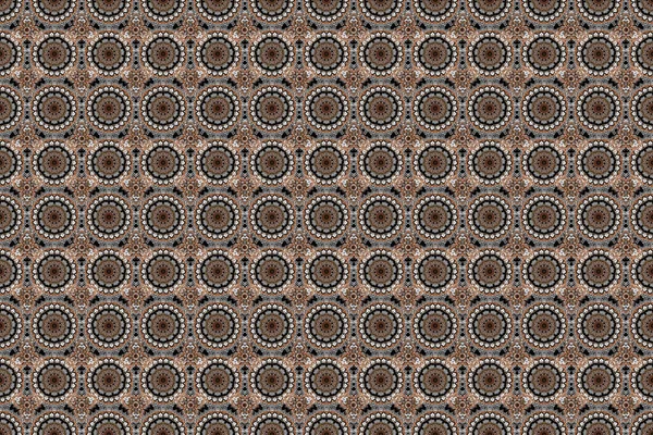 Distressed Damask Seamless Pattern Background Tile Raster Seamless Ornament Gray — Stock Photo, Image