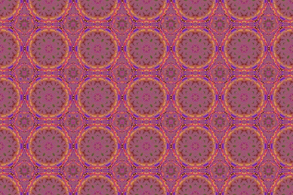 Seamless background. Vintage seamless pattern in magenta, red and pink colors. Elegant raster damask wallpaper.
