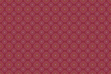 El çizimi eskiz. Raster marka bir süs. Doğulu tarzı. Kumaş, duvar kağıdı, arkaplan, davetiye, ambalaj ve kitap kapakları için tasarım. Şam, kırmızı, mor ve mor renklerde pürüzsüz desen.