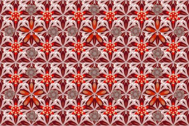 Dekorasyon ve tasarım için güzel bir desen. Kırmızı, kahverengi ve gri renkli moda baskı. Enfes bir desen, çiçekli suluboya bir eskiz, klasik tarzda. Çiçeklerle sulu boya deseni.