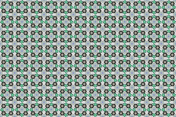 Stilizált Háttér Rombusz Csomópontok Raszter Zöld Szürke Kék Textúra Geometrikus — Stock Fotó