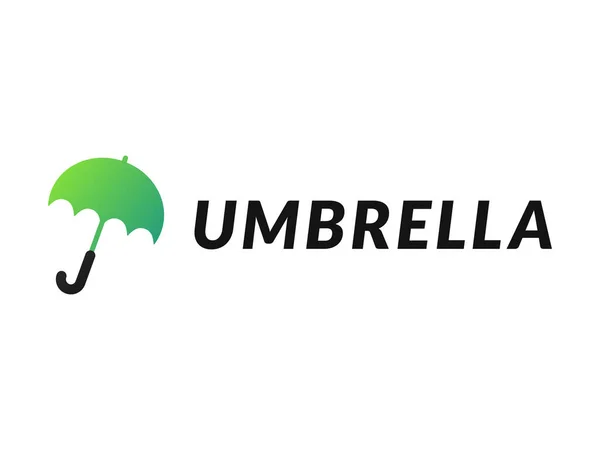Umbrella Logo Design Brand Company Gradient Style — Stock Vector