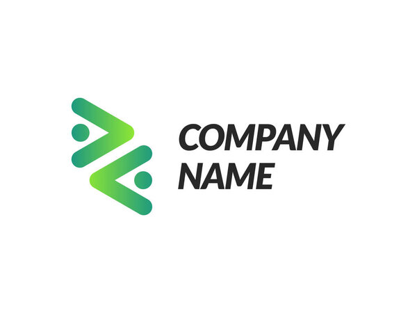 Company logo template for brand and company with gradient style.