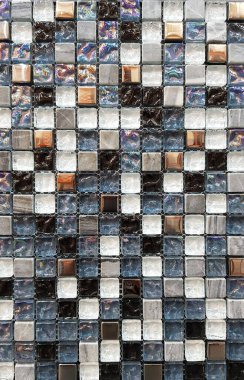 Kare karolardan oluşan çok renkli mozaik. Soyut geometrik arkaplan