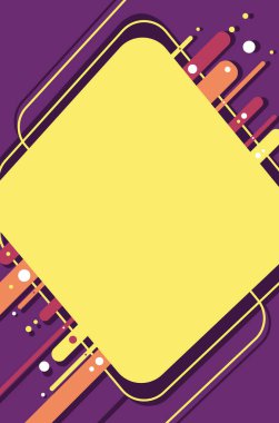 Arkaplanda soyut figürler olan bir poster. çok renkli bir stil. Vektör. Soyut geometrik şablon tasarımı ve arka plan. Modern tasarım, kapak, şablon, dekore edilmiş broşür ve broşür için kullan.