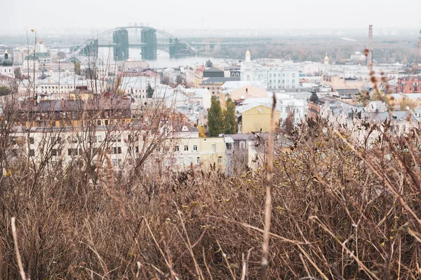 Ukrayna, Kiev cityscape panorama. Seyahat