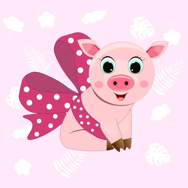 Cochon Vecteur Illustration Cochon Mignon Peut Être Utilisé Pour Les — Image vectorielle