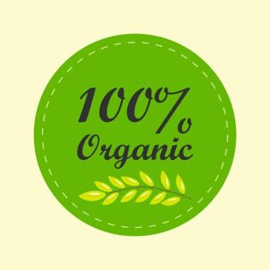 Eko, biyoyeşil logo, işaret, çıkartmalar, ikon. Vejetaryen sağlıklı yemek rozeti, kafe, restoran, ürün ambalajı.