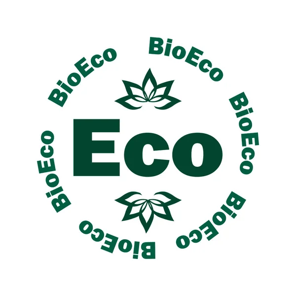 Logotipo Natural Bio Eco — Vector de stock