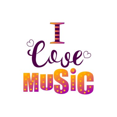  Mektupları severim. Kutlama kartları, parti davetiyeleri, posterler, çıkartmalar, broşürler, kupürler, ikonlar için mükemmel. Mektup bebeği. Vektör illüstrasyonu.