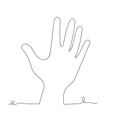 Vektör İllüstrasyonu. Devamlı el çizimi. Logo, simge, etiket