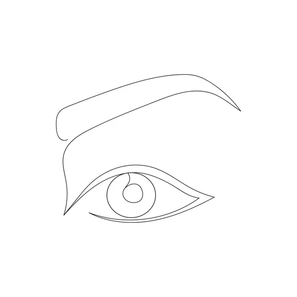 Kadın Gözü Sürekli Çizgi Çiziyor Vektör Llüzyonu — Stok Vektör