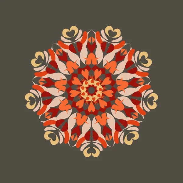 Patrón Vectorial Estilo Étnico Indio Impresión Con Adorno Geométrico Floral — Vector de stock