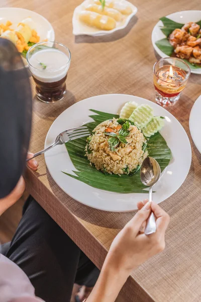 Thai Fried Rice Lifestyle — Stok Foto