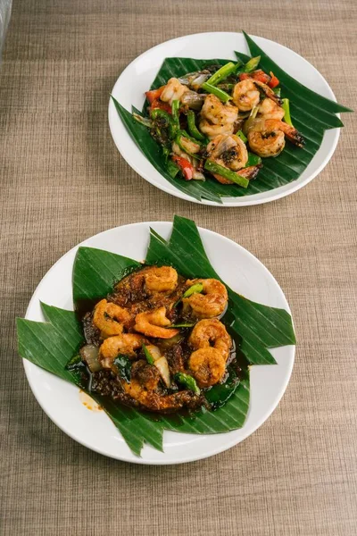 Thailand Udang Makanan Atas Meja — Stok Foto