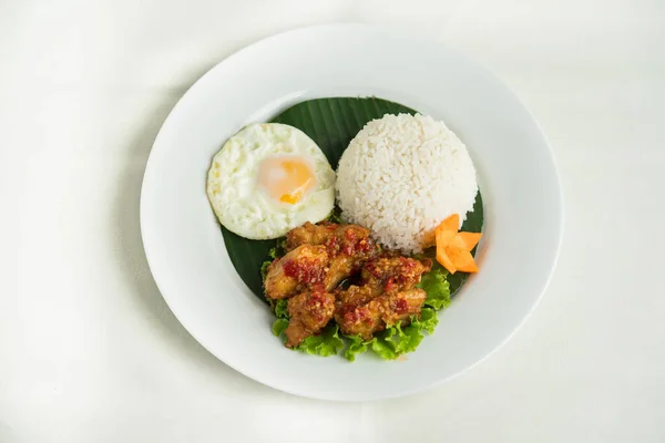 Yumurtalı Tayland Yemeği Asya Mutfağı — Stok fotoğraf