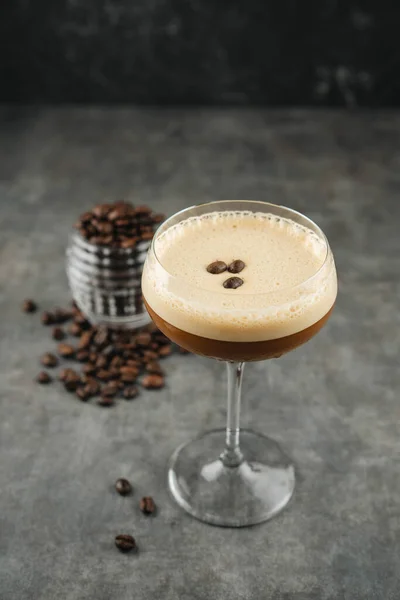 Espresso Martini Coffee Cocktail Beans — Stok Foto