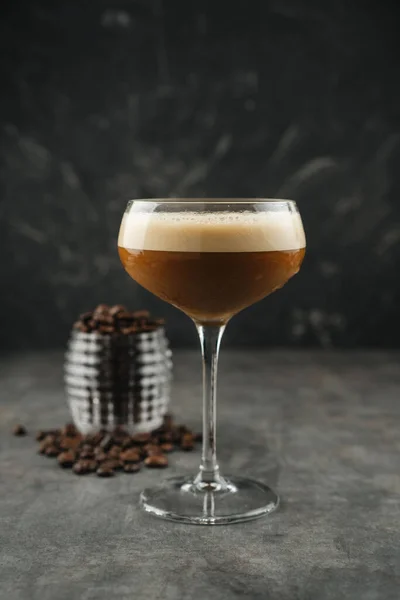 Espresso Martini Coffee Cocktail with Beans