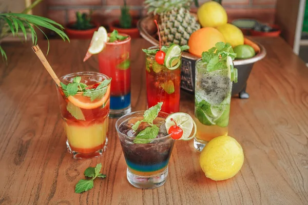 Summer Mocktail Non Alcoholic Beverage — Stok Foto