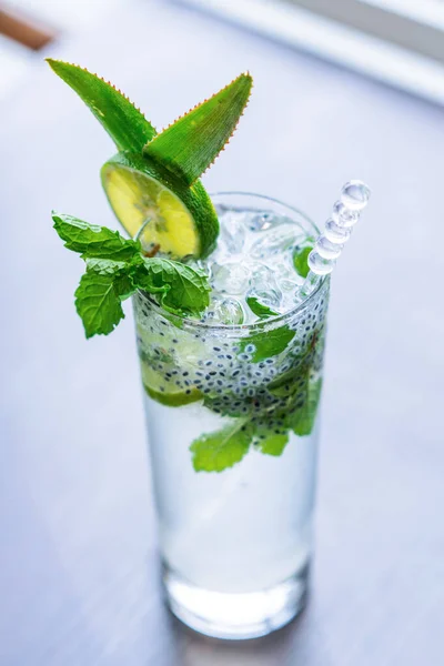 Bebida Não Alcoólica Mocktail Bebida Fresca — Fotografia de Stock
