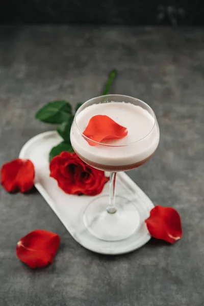 Minuman Red Rose Cocktail Segar — Stok Foto
