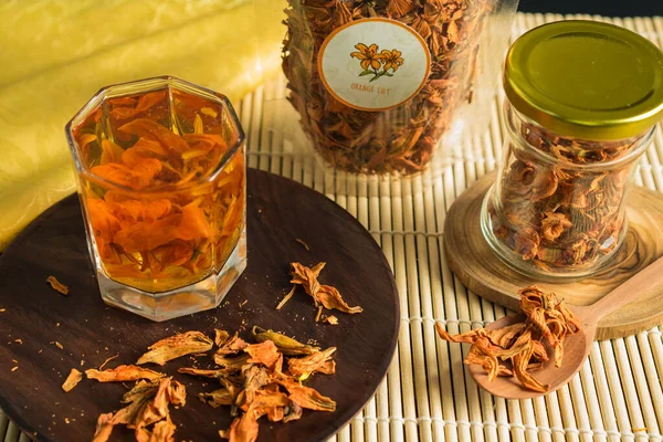 Wariant Herbaty Kwiatowej Dobre Dla Zdrowia Piękna Zdjęcie Stockowe