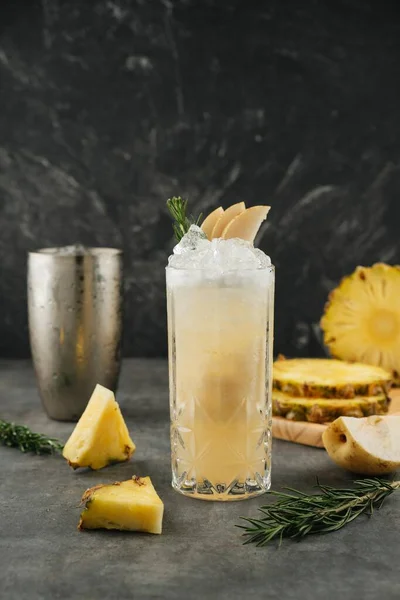 Čerstvý Letní Ananasový Koktejl Royalty Free Stock Obrázky