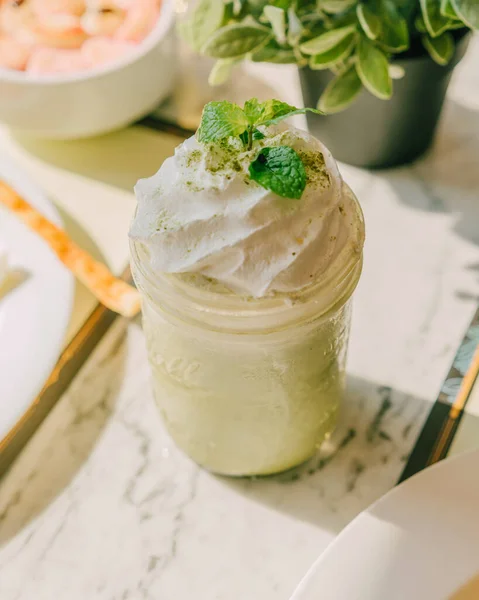 Milkshake Blended Shake Whipped Cream — Stok Foto