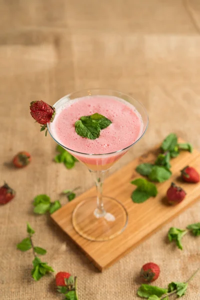 Minuman Sehat Buah Jus Strawberry — Stok Foto